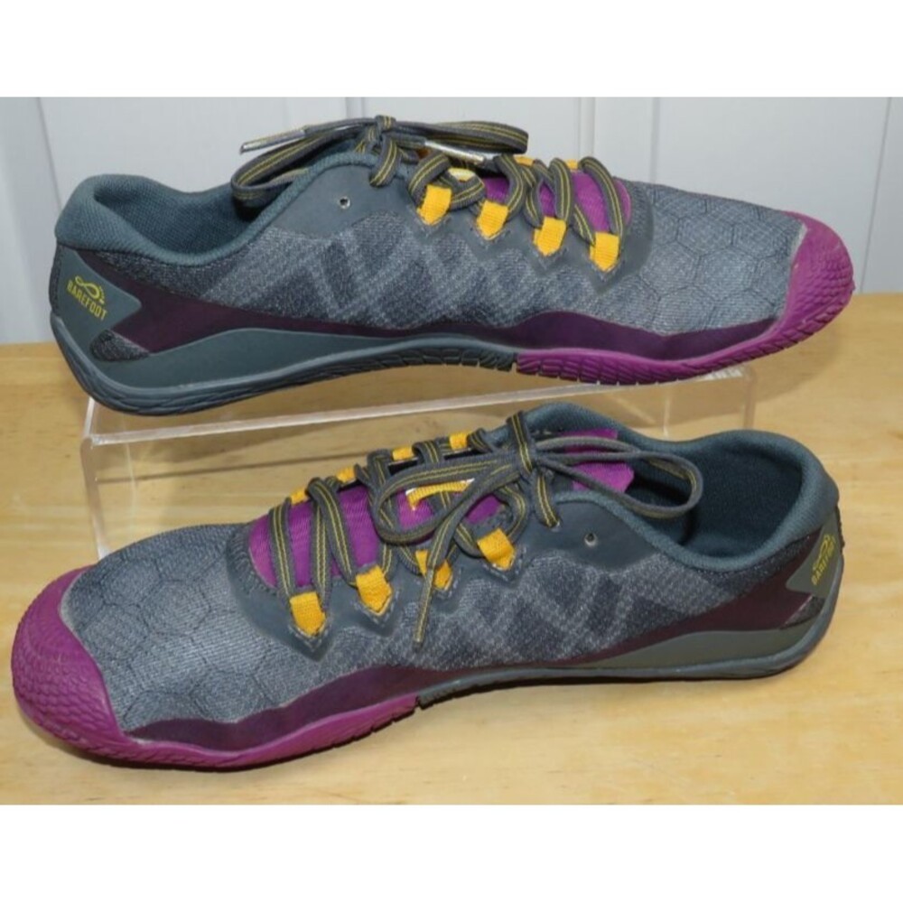 Merrell Vapor Glove 3 Barefoot Running Minimalist Shoes 7.5 Gray Purple J09674 - Picture 7 of 8